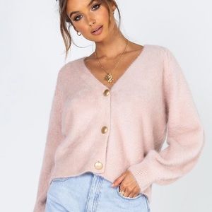 Princess Polly pink merlo cardigan